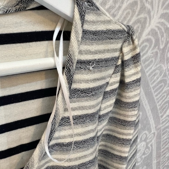 TART BODYCON DRESS STRIPE INSIDE OUT LOOK M CREAM BLACK OFF WHITE NEUTRAL EUC - Picture 7 of 9